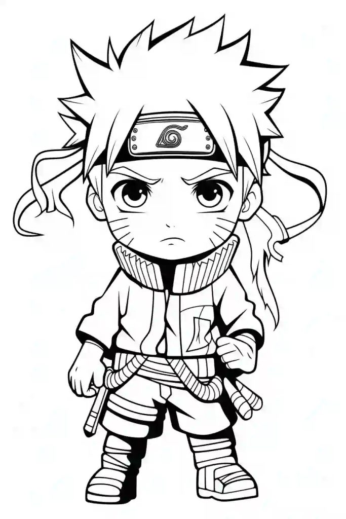 Chibi Naruto Boyama Sayfası