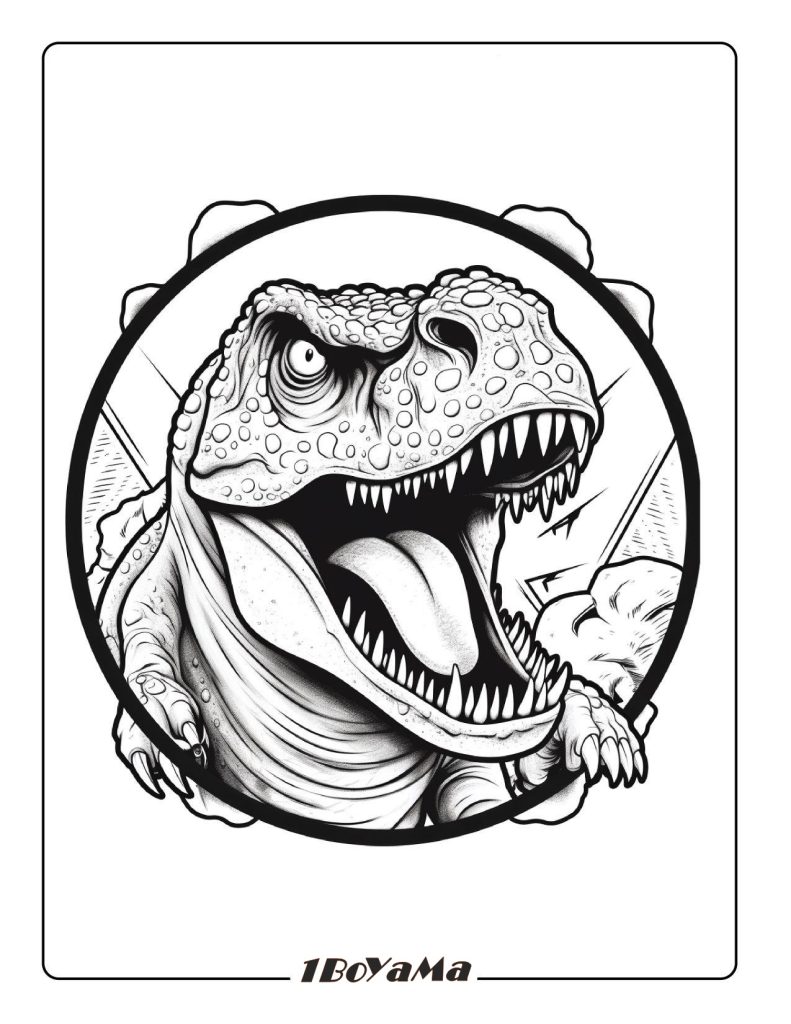 T-Rex Mandala Boyama Resmi