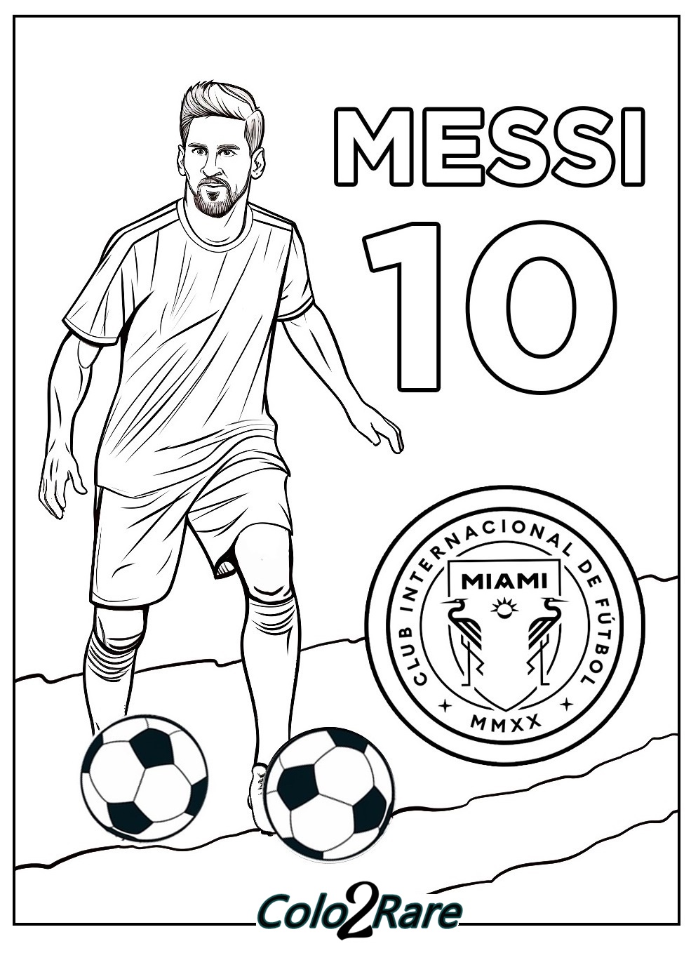 Disegni di Messi Colorare. 18 Colorare di Calcio – Gratuite