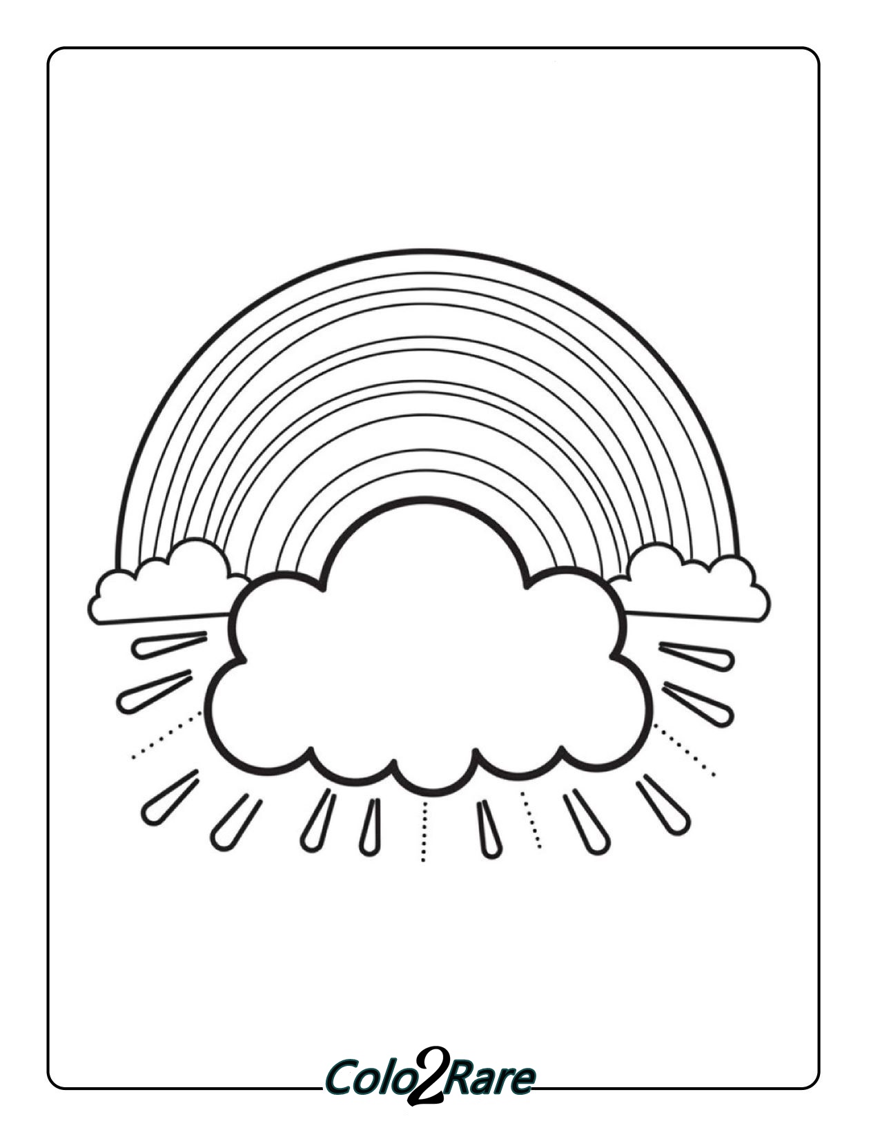 Disegni di Arcobaleno da Colorare. 18 migliori immagini da colorare arcobaleno