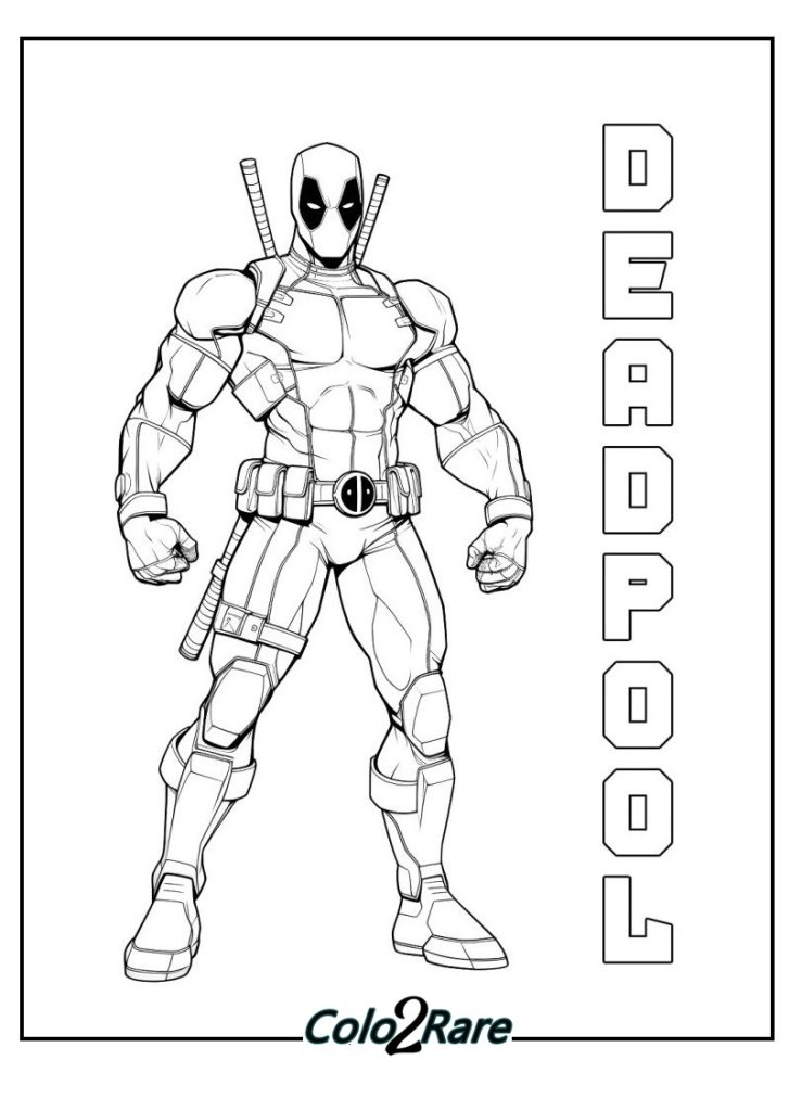 Disegni di Deadpool da colorare