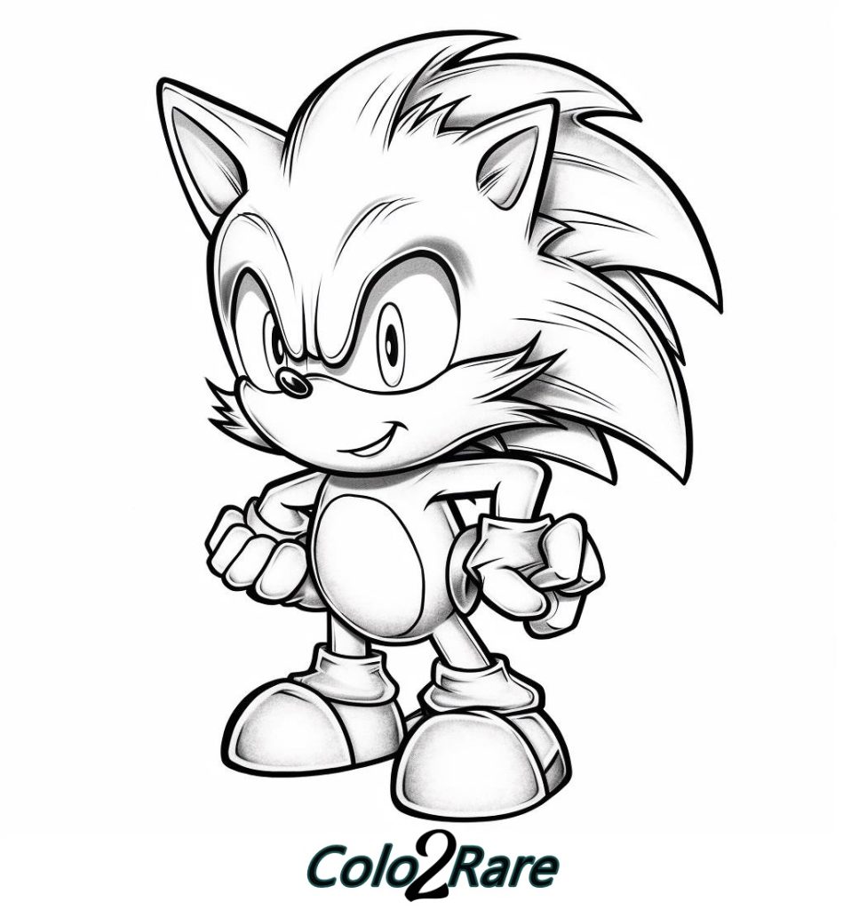 Bambino Sonic da Colorare