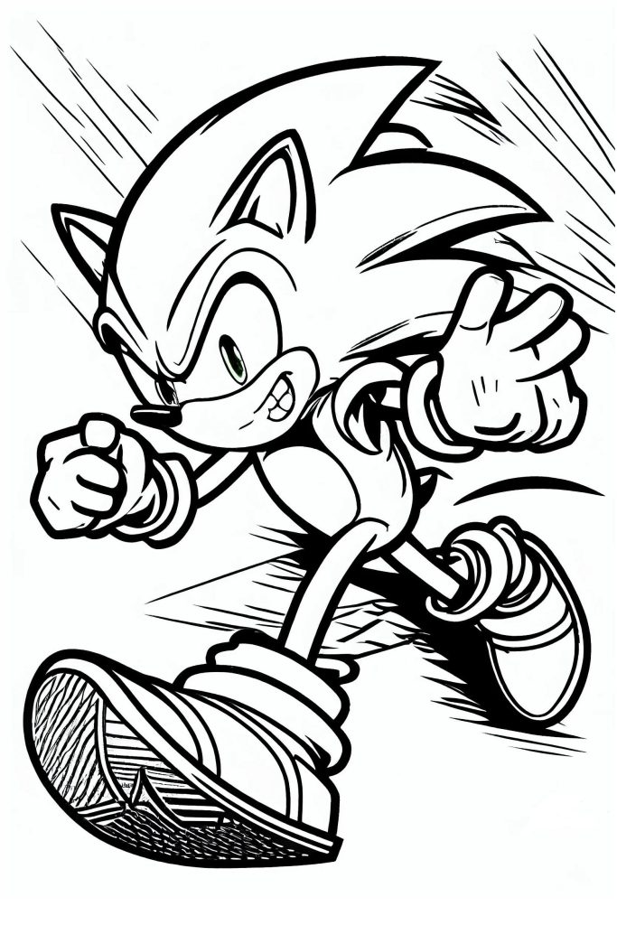 Sonic disegni da Colorare e da Stampare