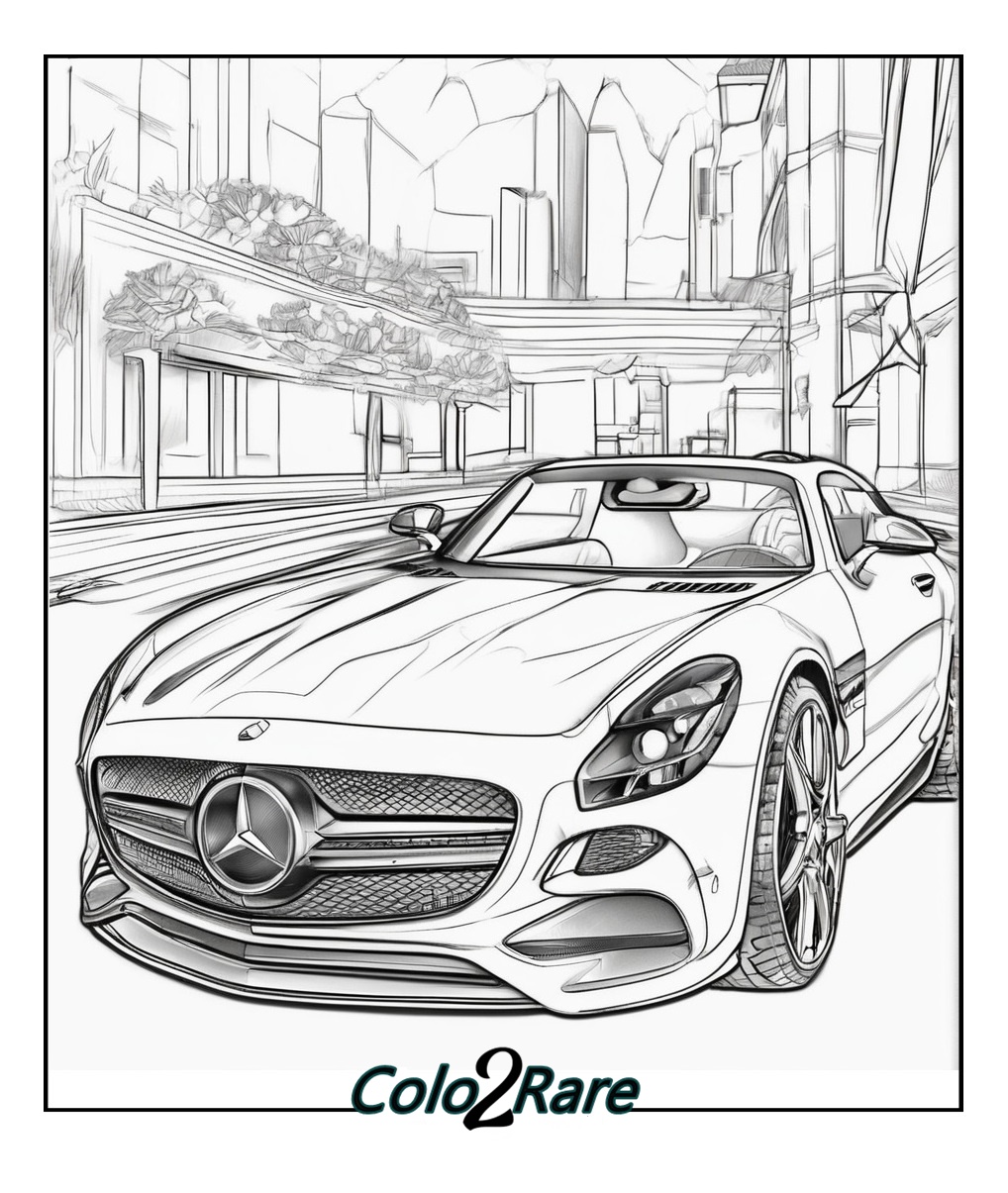 Disegni di Mercedes da Colorare. 14 Uniche Mercedes-Benz Gratuiti