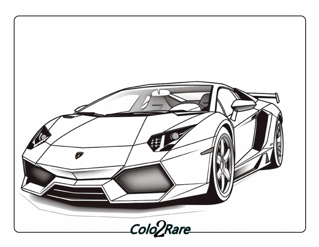 Disegni di Lamborghini da Colorare. 12 Collezione di Verniciatura per Automobili