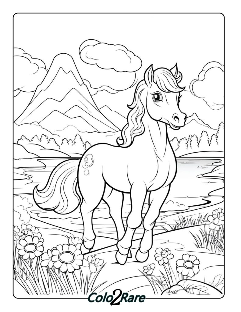 Disegni da colorare cavalli e pony