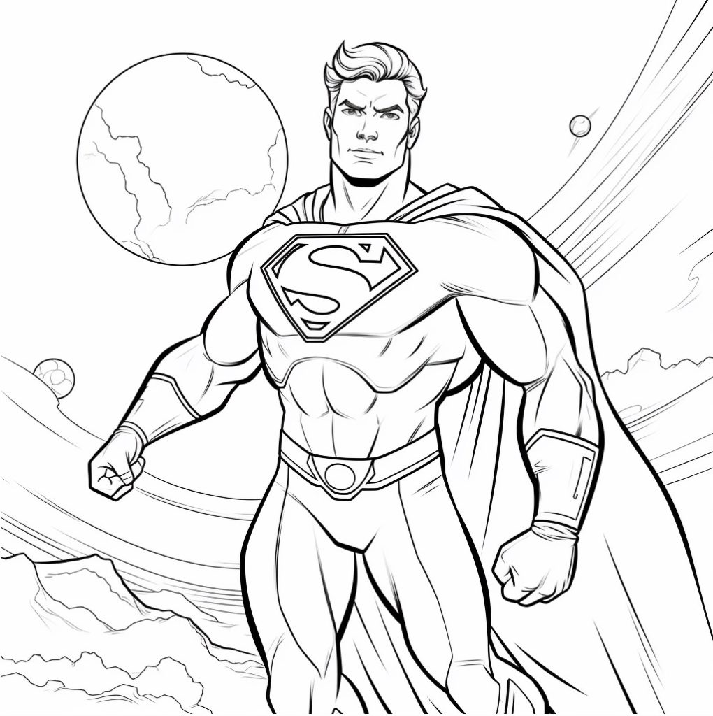 Disegni Superman da Colorare. 14 Nuovissimi Disegni di Superman – kikokidz