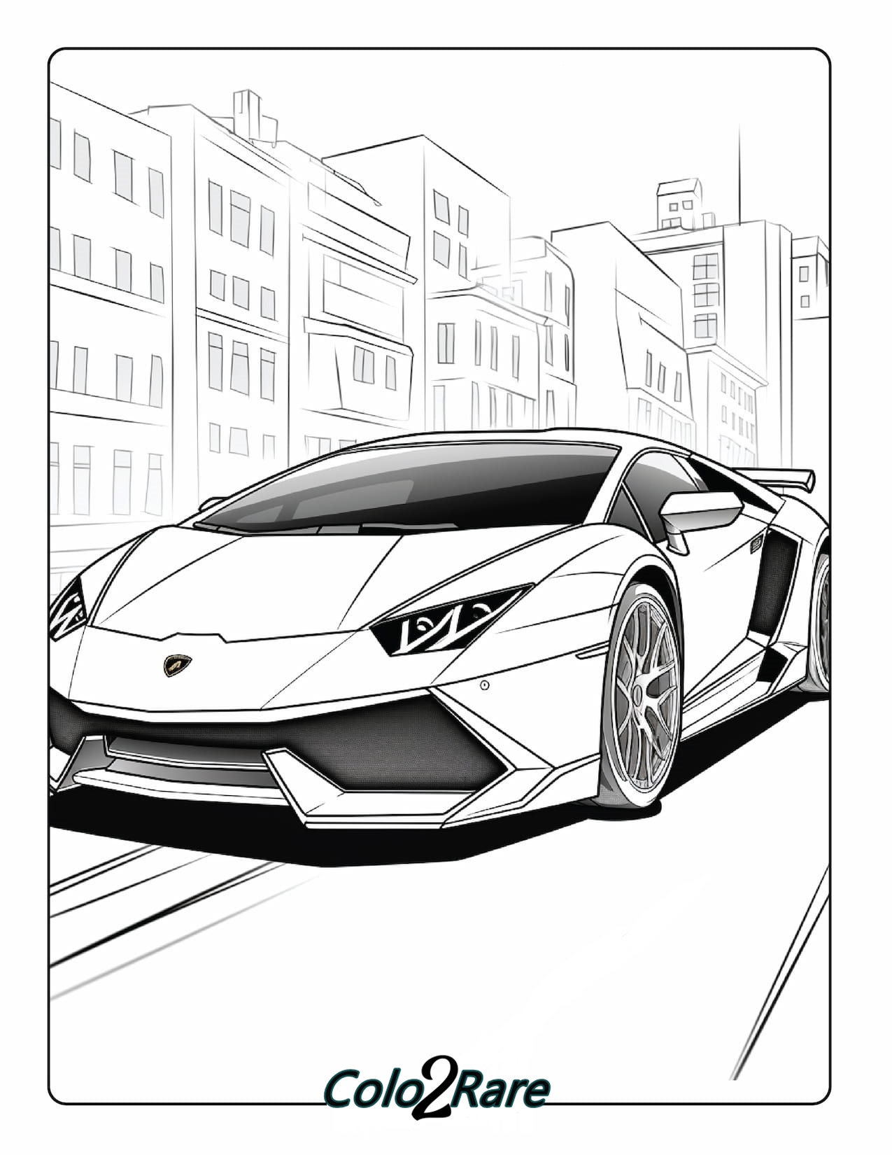 Disegni di Lamborghini da Colorare. 12 Collezione di Verniciatura per Automobili