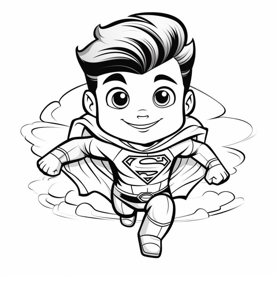 Disegni Superman da Colorare. 14 Nuovissimi Disegni di Superman – kikokidz