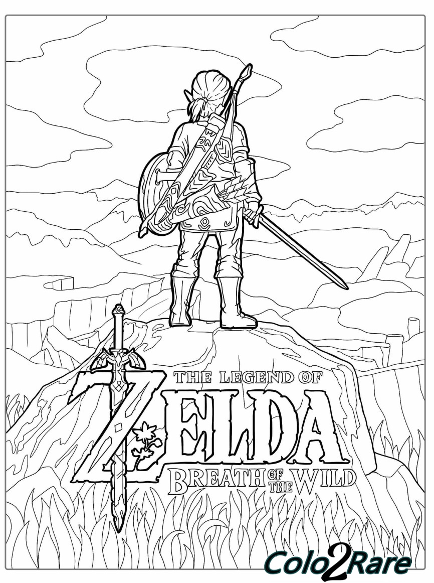 Disegni di Zelda da Colorare. 14 Principessa Zelda – Stampa