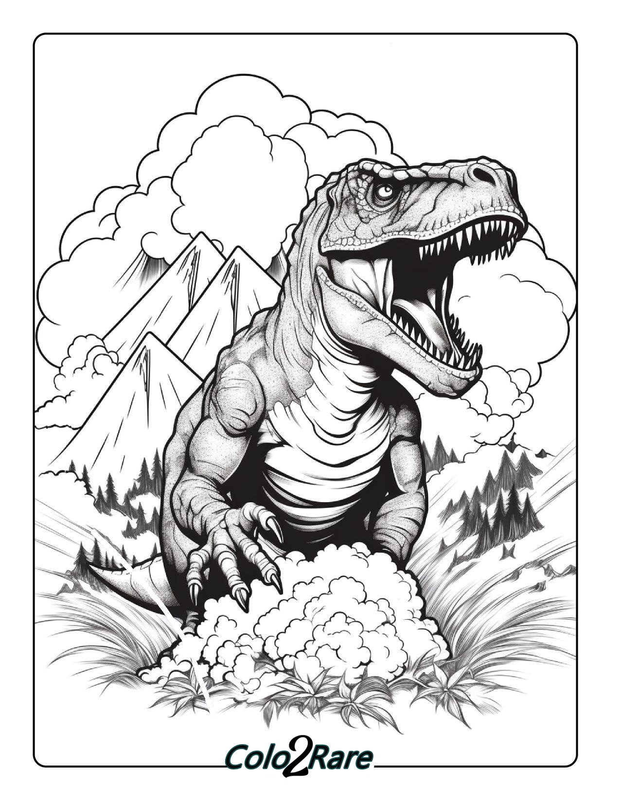 Disegni di T-Rex Colorare. 18 Coloranti Tyrannosaurus Rex