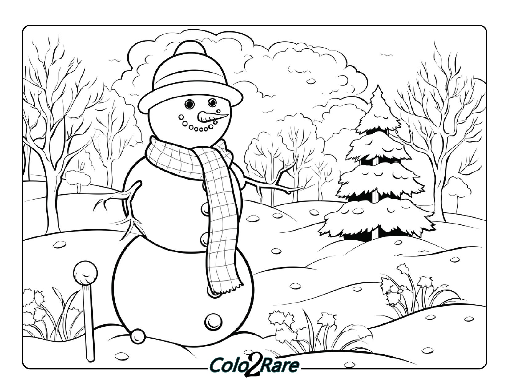 Disegni Da Colorare Di Pupazzo Di Neve