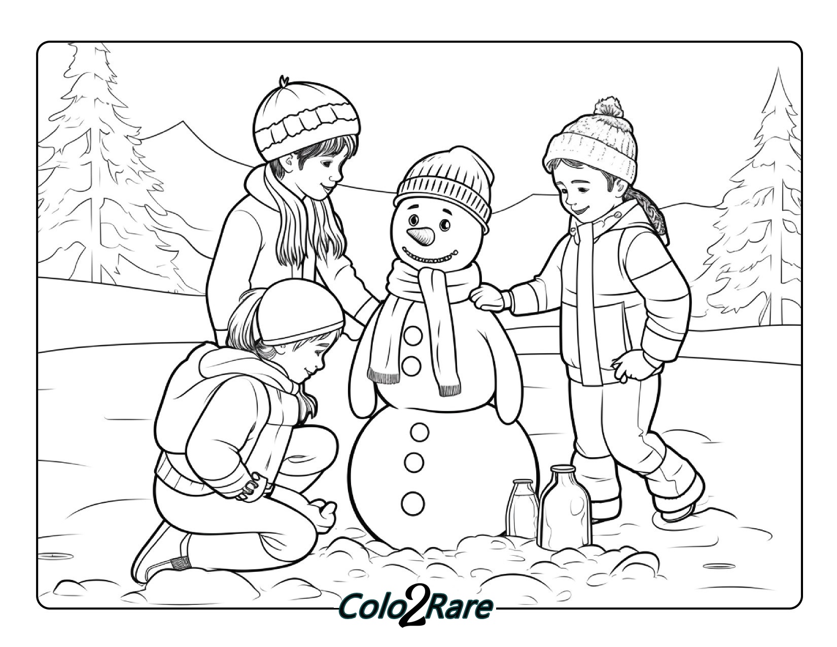 Disegni Da Colorare Di Pupazzo Di Neve